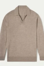 Azarie | Cotton Blend V Neck Polo