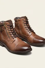 Achille | Cap Toe Leather Ankle Boot