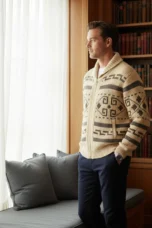 Urgel | Geometric Wool Blend Cardigan
