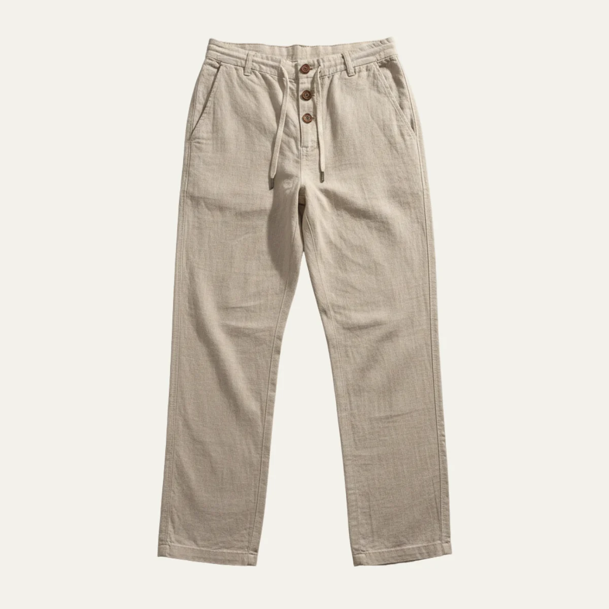 Alban | Straight Leg Cotton Trousers