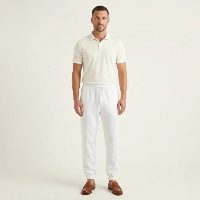 Léonie | Drawstring Cotton Joggers