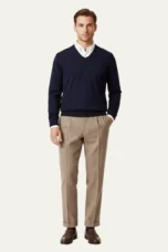 Fabienne | Herringbone Wool Trousers
