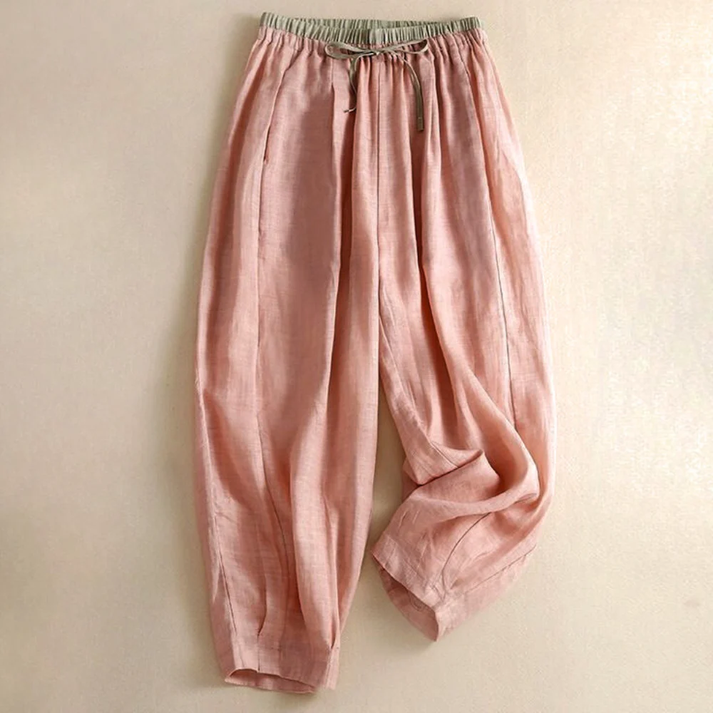 Daphne | 100% Linen Tapered Trousers