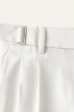 Anita | Slim Cotton Suit Trousers
