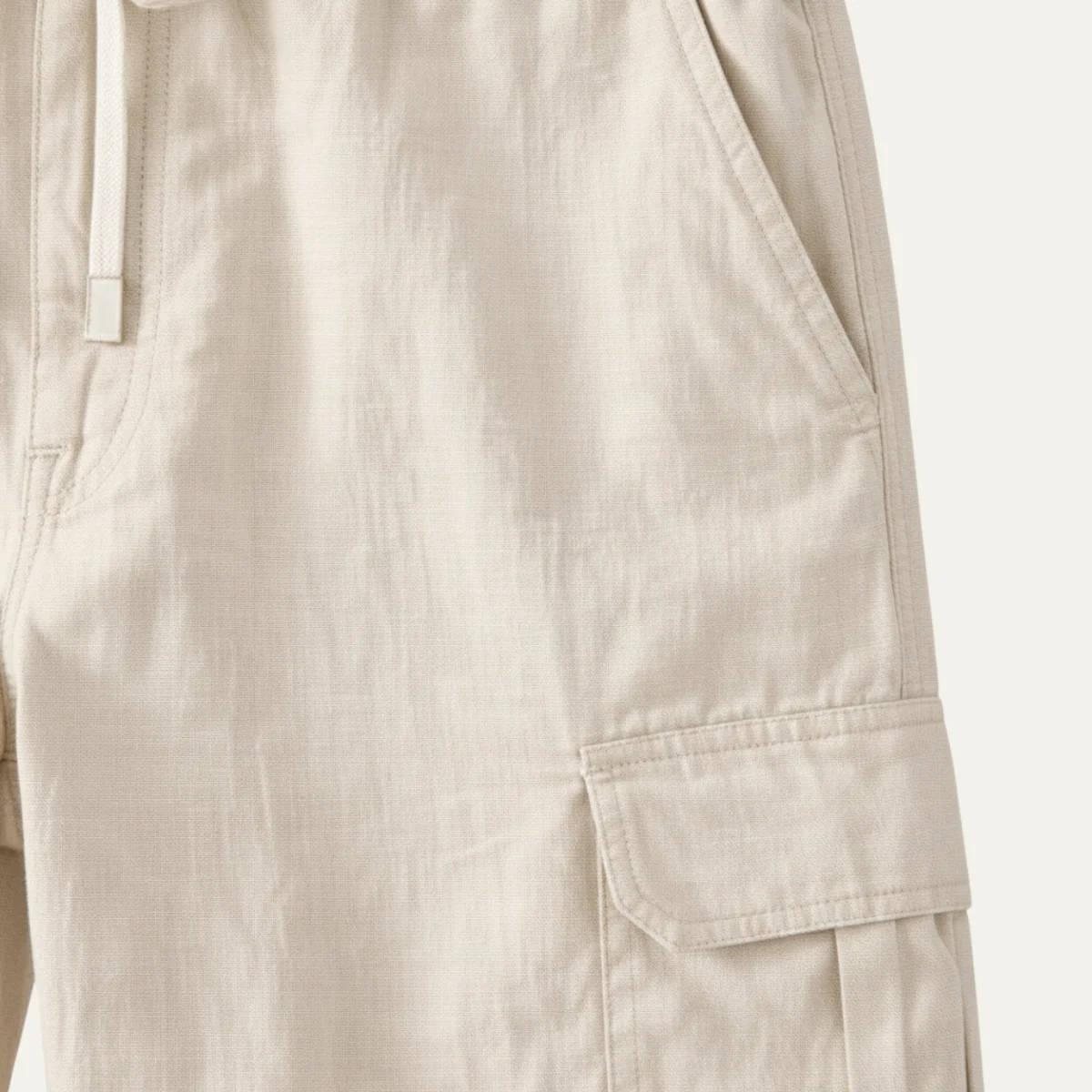 Jeannine | Cotton-Linen Cargo Trousers