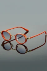 Slim Rim Oval Metal Sunglasses