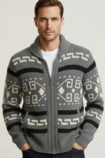 Mederic | Zip Shawl Collar Cardigan