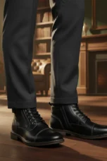 Achille | Cap Toe Leather Ankle Boot