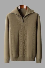 Jean-Baptiste | Cable Knit Half Zip Sweater