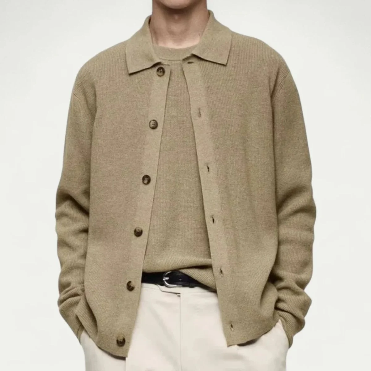 Wilfred | Lapel Collar Knit Cardigan
