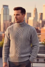 Josue | 100% Merino Cable Turtleneck