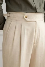 Marie-Paule | Tailored Pleated Linen Trousers