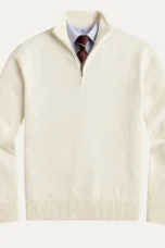 Corentin | Fine Cotton Quarter Zip Knit
