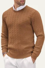 Mathias | Cable Knit Crew Neck Sweater