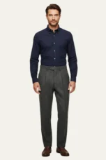 Clémence | High Waist Wool Tweed Trousers