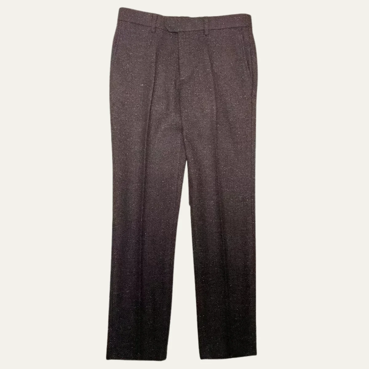 Clémence | High Waist Wool Tweed Trousers