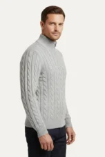 Laurier | Merino Cable Front Half Zip