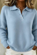 Stella | Polo Collar Knit Sweater