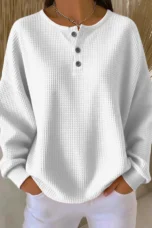 Toinette | Waffle Knit Henley Top
