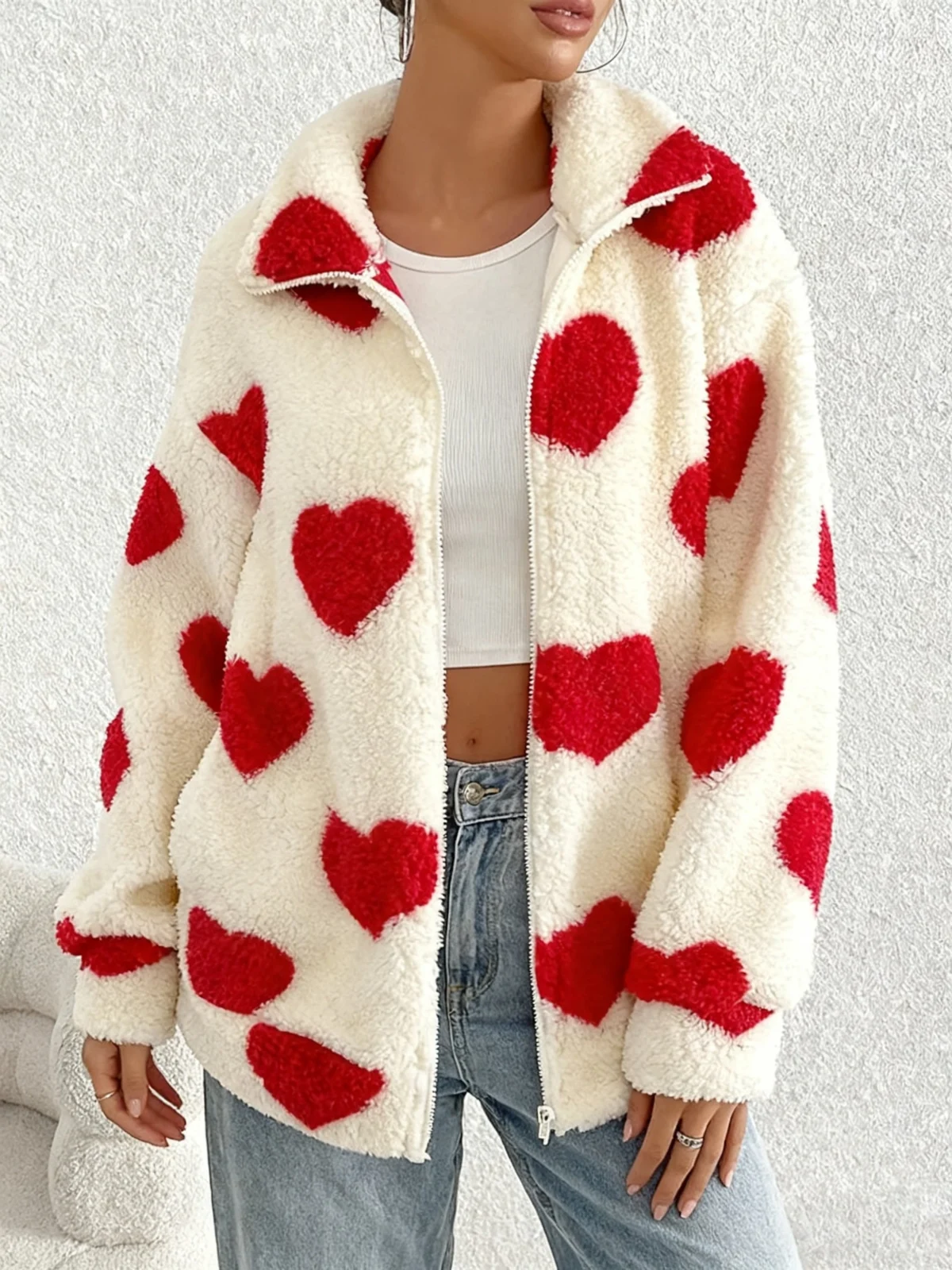 Emilienne | Zip Fleece Jacket, Small Print
