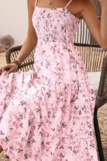 Pearl | Sleeveless Floral Midi Dress