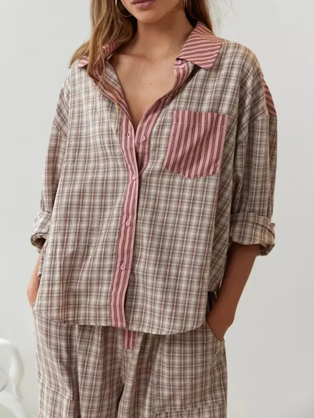 Léonarde | Cotton Blend Two-Piece Pyjamas