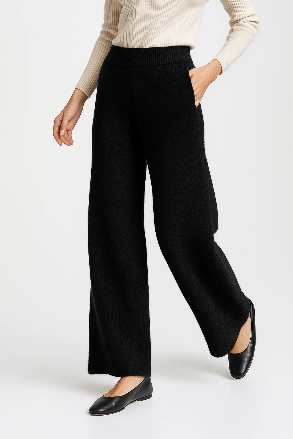 Hedwige | High Waist Cashmere Blend Pants