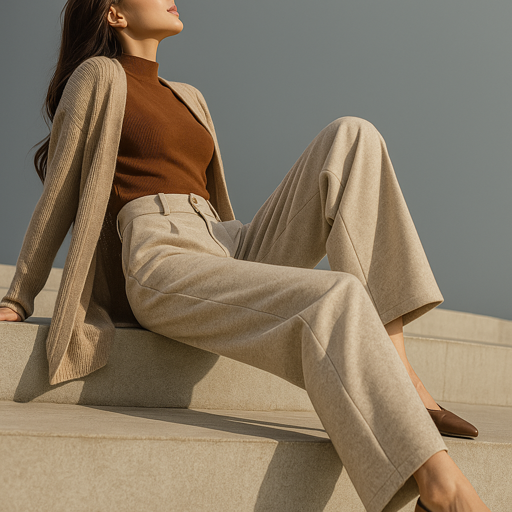 Lucile | 50% Wool Wide Leg Trousers