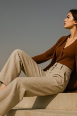 Lucile | 50% Wool Wide Leg Trousers