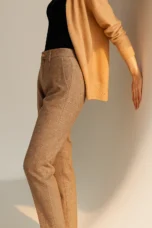 Suzette | 60% Wool Tapered Ankle Trousers