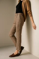 Suzette | 60% Wool Tapered Ankle Trousers