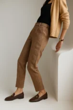 Suzette | 60% Wool Tapered Ankle Trousers