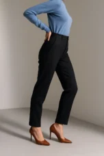 Suzette | 60% Wool Tapered Ankle Trousers