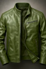 Hormidas | Corduroy Collar Leather Jacket