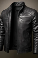 Cleophe | Natural Grain Leather Jacket