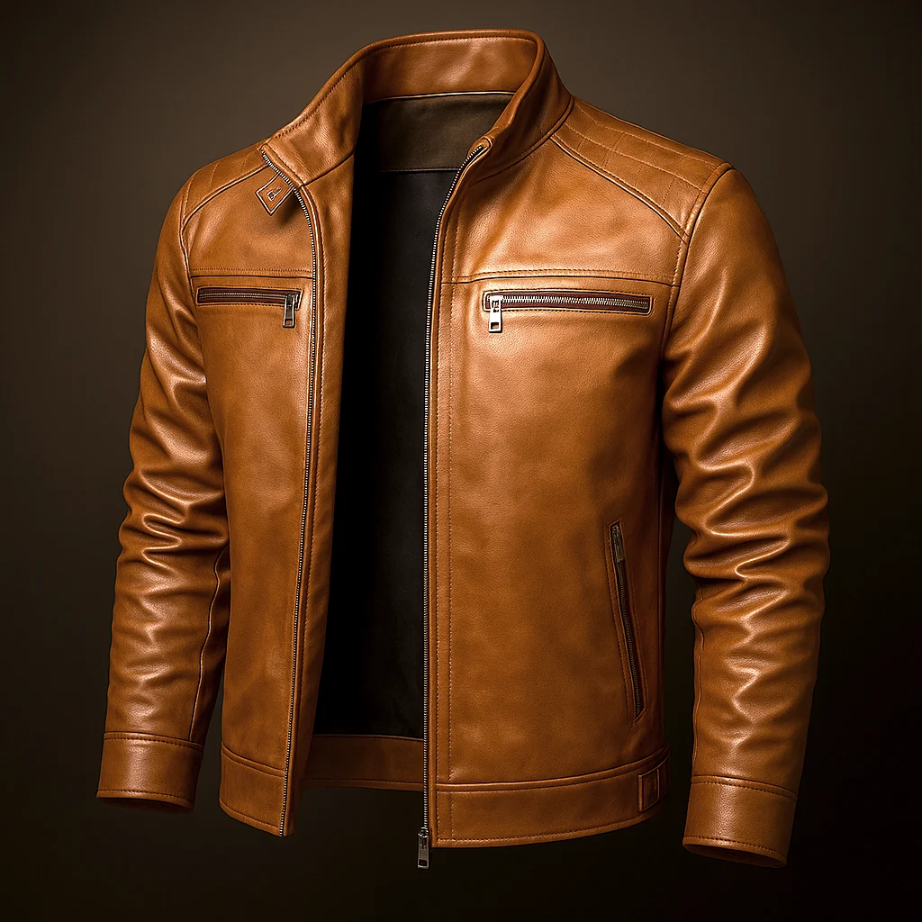 Cleophe | Natural Grain Leather Jacket