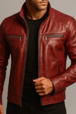 Cleophe | Natural Grain Leather Jacket