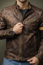 Evelyn | Patina Leather Jacket