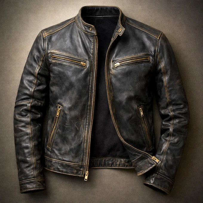 Evelyn | Patina Leather Jacket