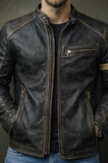 Evelyn | Patina Leather Jacket