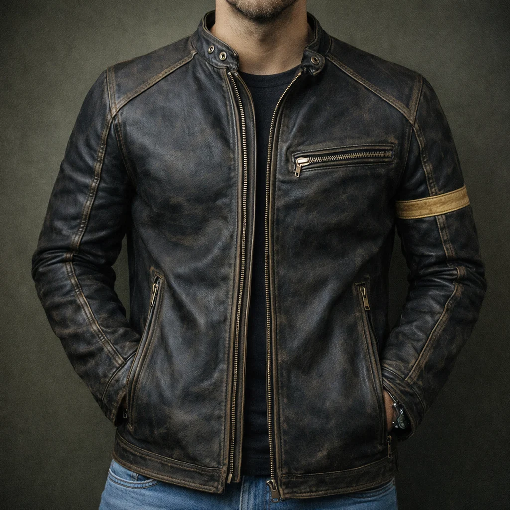 Evelyn | Patina Leather Jacket
