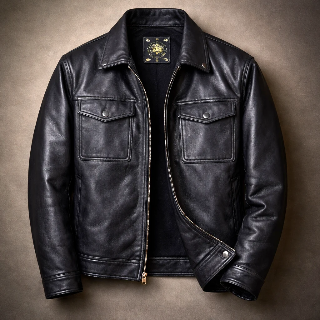 Elphege | Four Pocket Leather Zip Jacket