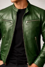 Bruno | Cotton Lined Leather Biker