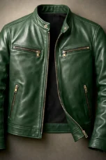 Bruno | Cotton Lined Leather Biker