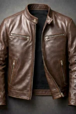 Bruno | Cotton Lined Leather Biker