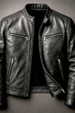 Bruno | Cotton Lined Leather Biker