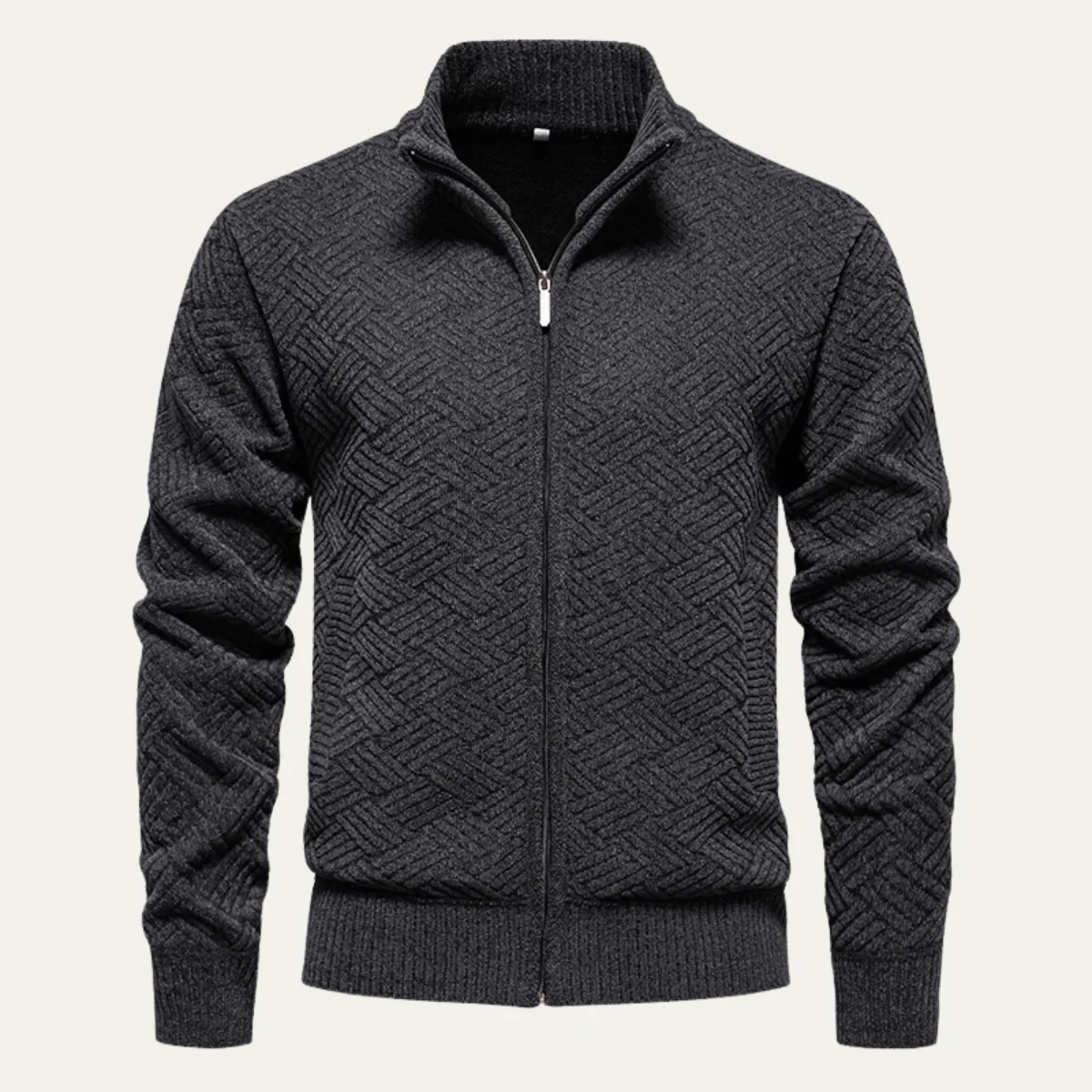 Felicien | Textured Knit Fleece Cardigan