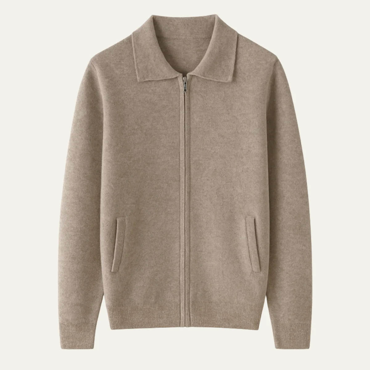 Zoel | Wool Blend Zip Front Cardigan
