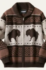 Clovis | Buffalo Check Zip Cardigan