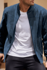 Fortunat | Suede Bomber Jacket